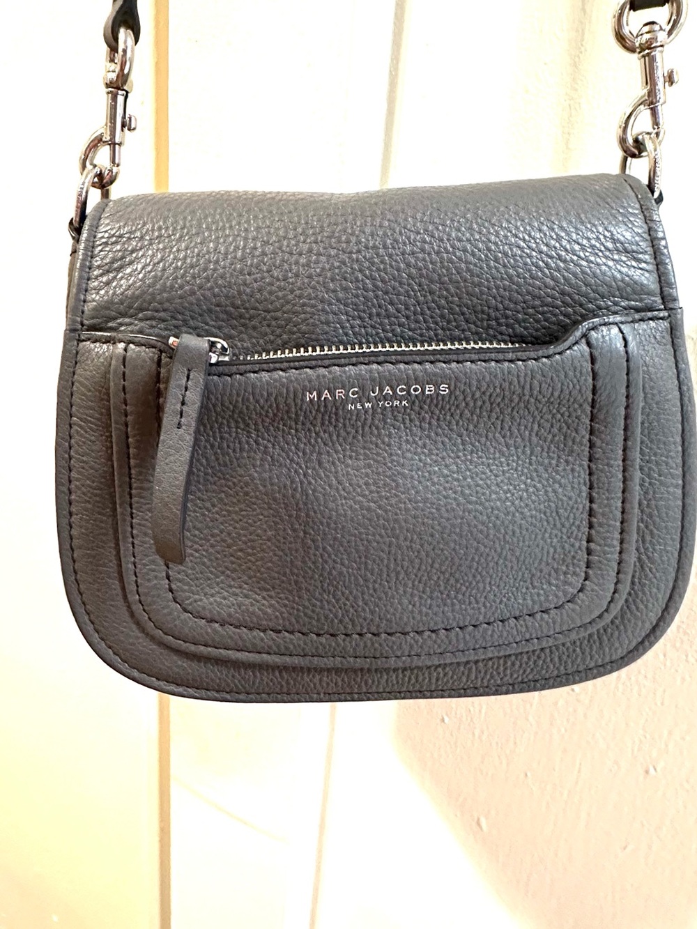 Marc Jacobs Black Pebbled Leather Crossbody Bag